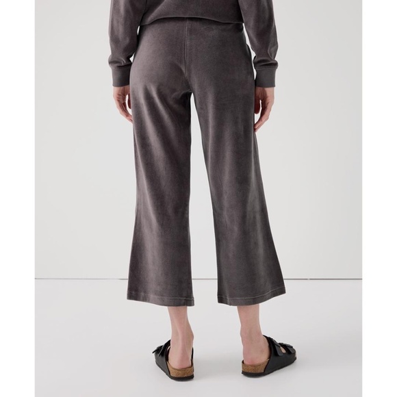 Pact Cotton Velour Wide-Leg Crop Pant - Picture 2 of 8